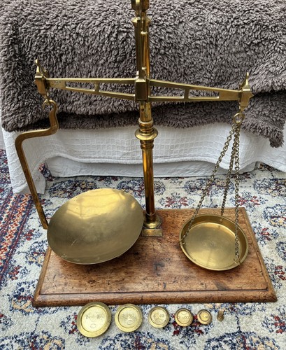 Antique set brass - brass, weighing