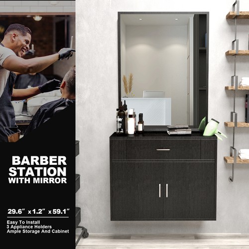 Black wall mounted - black,