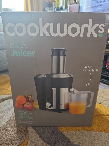 Cookworks juicer 800w black - cookworks,