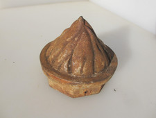 Vintage Cast Iron Finial Post Cap Top Gate Hardware Old Flame Torch 4.75" width