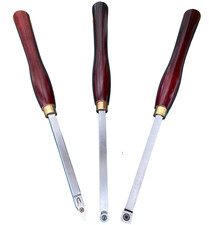 Wood Turning Chisels Set of 3 with Wooden Handles and a set of Spare Inserts