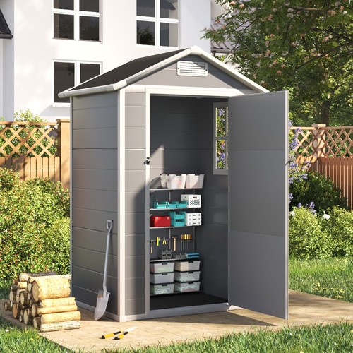 Plastic outdoor garden shed - plastic,