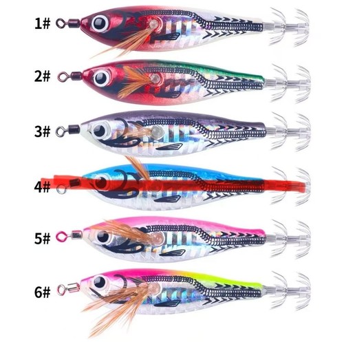 5pcs glow squid jigs - squid, shrimp