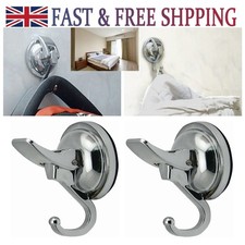 Kitchen Bathroom Heavy Duty Large Suction Cup Hooks Snap Lever Vacuum Holder New