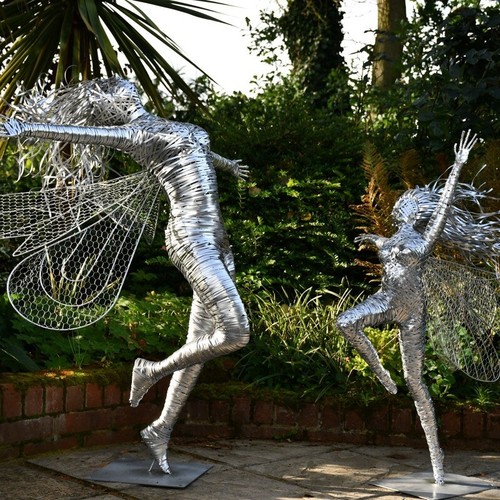 Large flying fairy - statue,