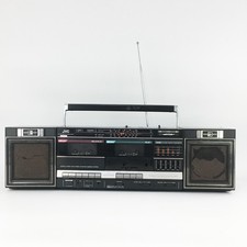 JVC Vintage Retro Portable Stereo PC-W35 Cassette Radio Twin Tape Boombox - READ