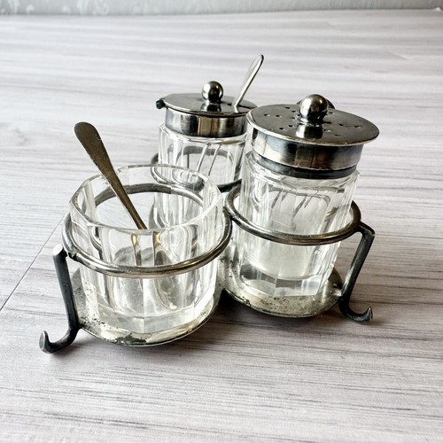 Vintage silver plate cruet - vintage,