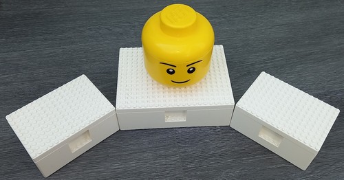Tall lego storage head - 11½cm,