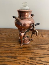 ANTIQUE C1906 AMERICAN TABLE TOP COPPER COFFEE PERCOLATOR  SAMOVAR