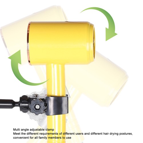 Hair dryer stand with clamp - with,