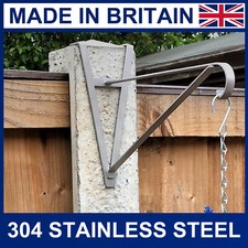 304 Stainless Steel hanging basket brackets for concrete posts 3 1/4"wide post