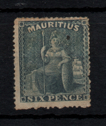 Mauritius slate perf 14 - mauritius, 6d