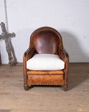Antique Leather Club Armchair