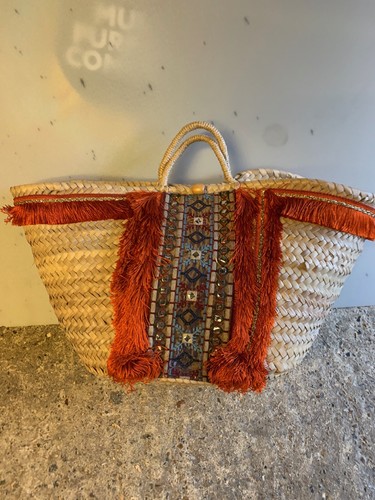 Woven rag rug - rag, lg.