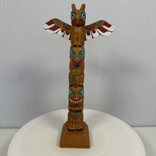 Totem Boma Vancouver Canada Totem Pole Eagle Resin Folk Art Sculpture Vintage