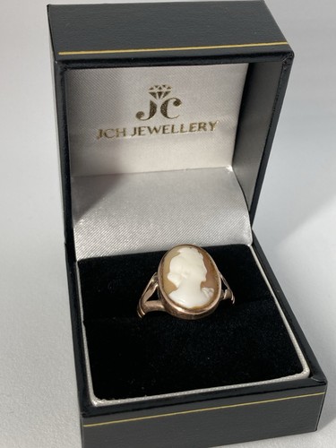 9ct rose gold cameo - gold,