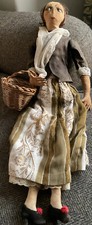 vintage boudoir doll. 55cms Long. Peasant Clothing hands and feet detailed.