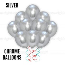 25-50 CHROME  METALLIC LATEX PEARL 5" BALLOONSHelium/Air Wedding Birthday Party