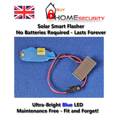 Solar Dummy Alarm Box Smart LED Flasher Solar Panel  Fits ALL Boxes DIY Install