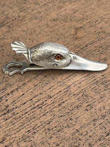 Vintage duck head with glass - vintage,