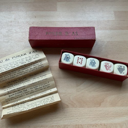Vintage poker dice - vintage, set