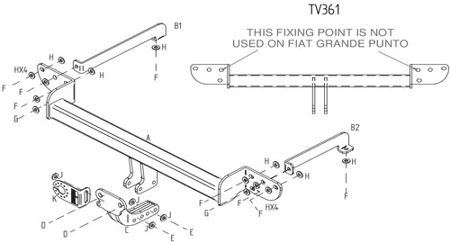 Towtrust fixed flange - fixed,