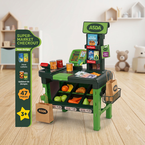 Asda supermarket checkout with - asda,