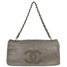 Chanel Gray Lambskin Handbag