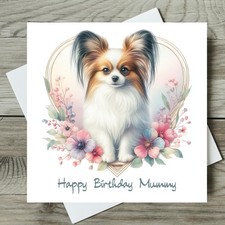 Papillon Dog Birthday Card