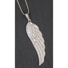 Equilibrium Silver Plated Necklace Angel Wings Guardian Angel Jewellery