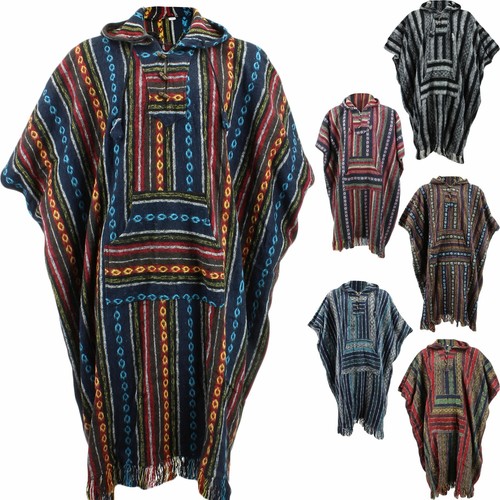 Hippie hoodie poncho long - hippie,