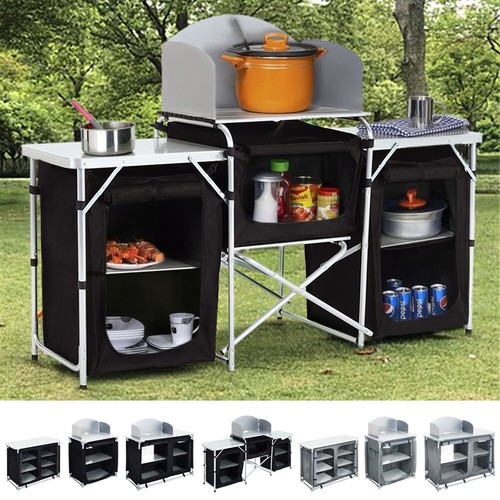 Aluminium camping table - aluminium,