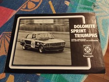 Triumph Dolomite Sprint Group 1 2 Brochure VGC FREE POST Broadspeed BL BTCC