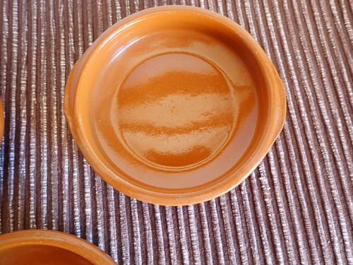 Pair terracotta glazed - of,