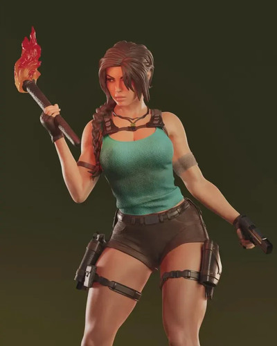 Lara croft statue resin - lara, |