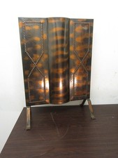 ANTIQUE ARTS CRAFTS BRASS FIRE SCREEN,