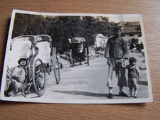 Vintage Wei-Hai-Wei Rickshaw Man Asleep China Photograph 1935 WeihaiWei Shandong