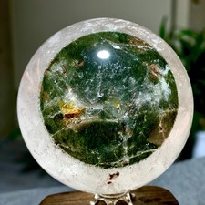 371G Natural Beautiful Higher Quality Garden Quartz Crystal Sphere Restoration