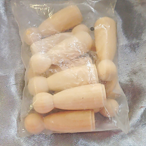 Unfinished small wooden peg - unfinished,