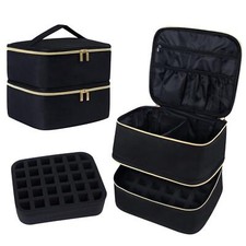 Nail Polish Varnish Organiser UV Lamp Bag Storage Manicure Tools Carry Case Box