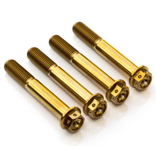 Gold titanium front caliper - titanium,