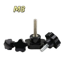 Plastic Black Thumb Screw Male