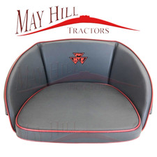Massey Ferguson Tractor One Piece Seat Cushion Embroided MF Triangle