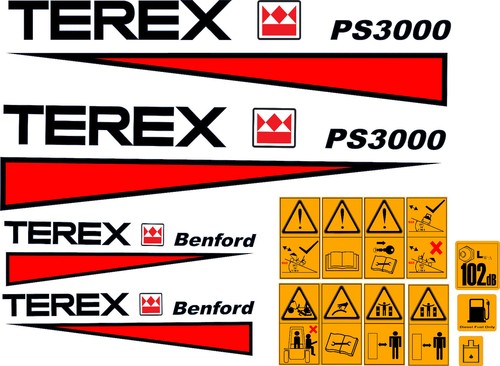 Terex ps3000 dumper - dumper, decals