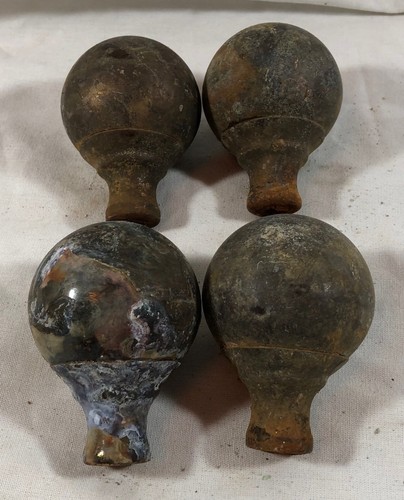 Antique brass spherical ball - spherical,
