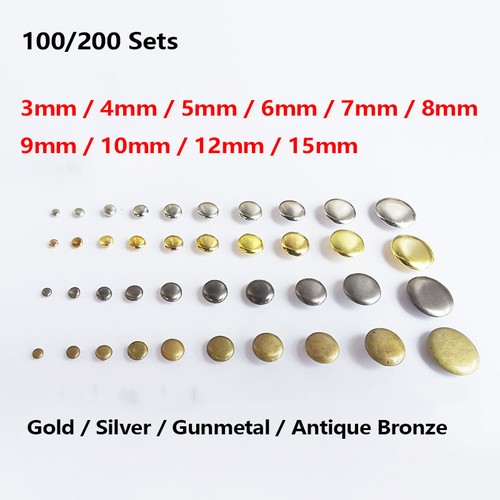 3mm 15mm single studs rivets - 15mm,