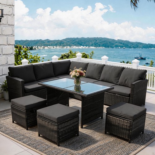 Rattan garden furniture - garden,