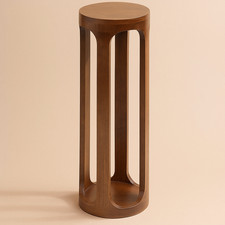 Walnut wooden side table small - side,