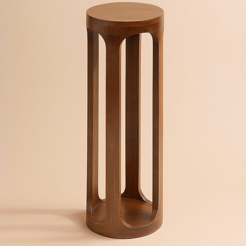 Walnut wooden side table - side, small