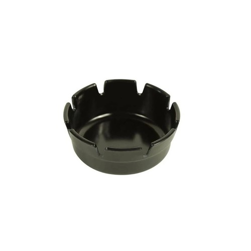 Melamine ashtray black - ashtray, 4"